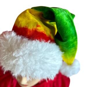 Handcrafted Tie-Dye Santa Hat